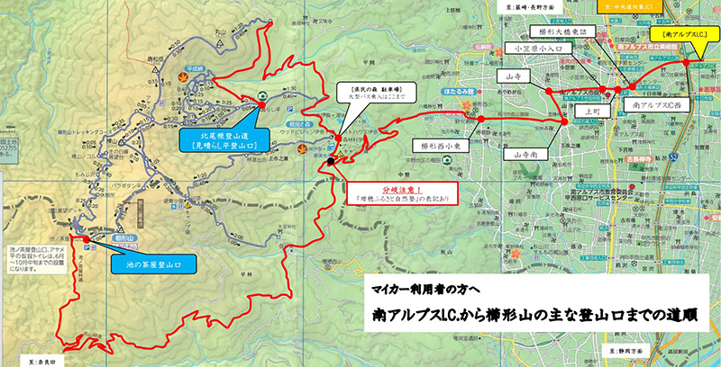 櫛形山アクセス