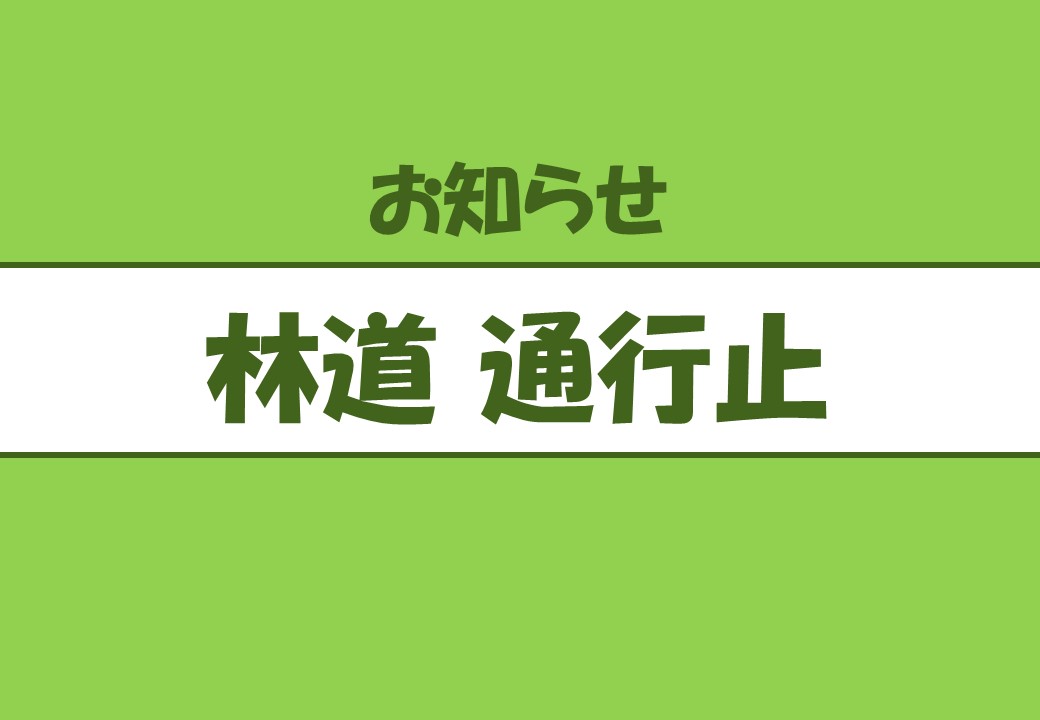 【林道通行止め】林道南アルプス線